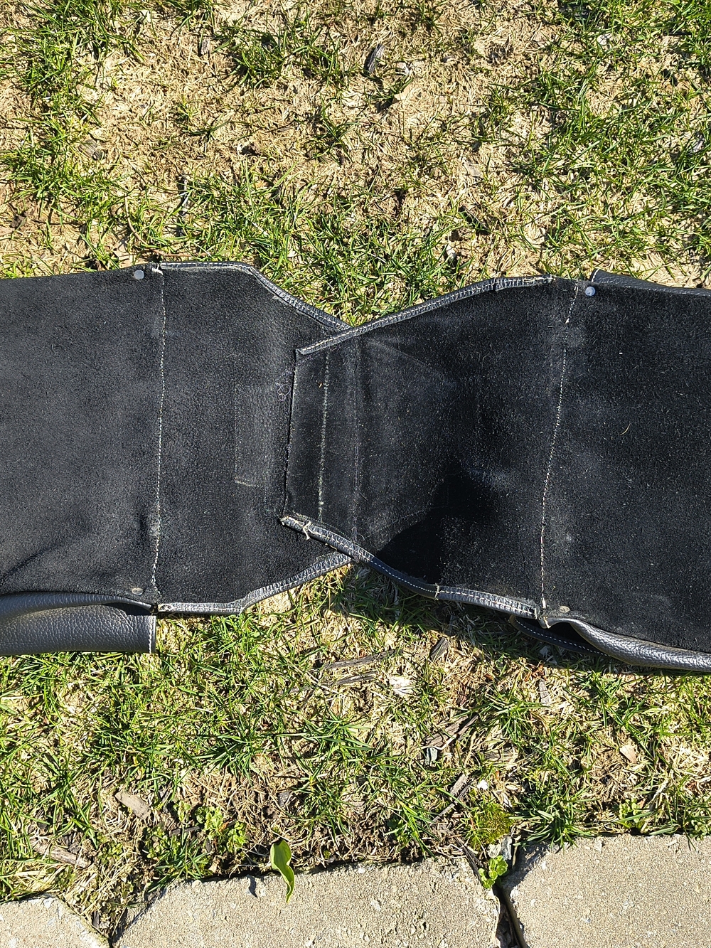 Harley-Davidson Motorcycle Black Leather Duffel Saddle Bag  w/ Embroidered Logo - Picture 6 of 8